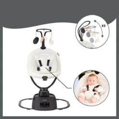 Babymoov Swoon Evolution Teddy Curl White Babyschommel A055020 -babybenodigdheden babymoov swoon evolution curl white babyschommel a055020 8