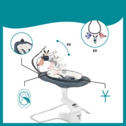 Babymoov Swoon Motion Blue Petal Babyschommel A055019 4 Babymoov Swoon Motion Blue Petal Babyschommel A055019 -babybenodigdheden babymoov swoon motion blue petal babyschommel a055019 5