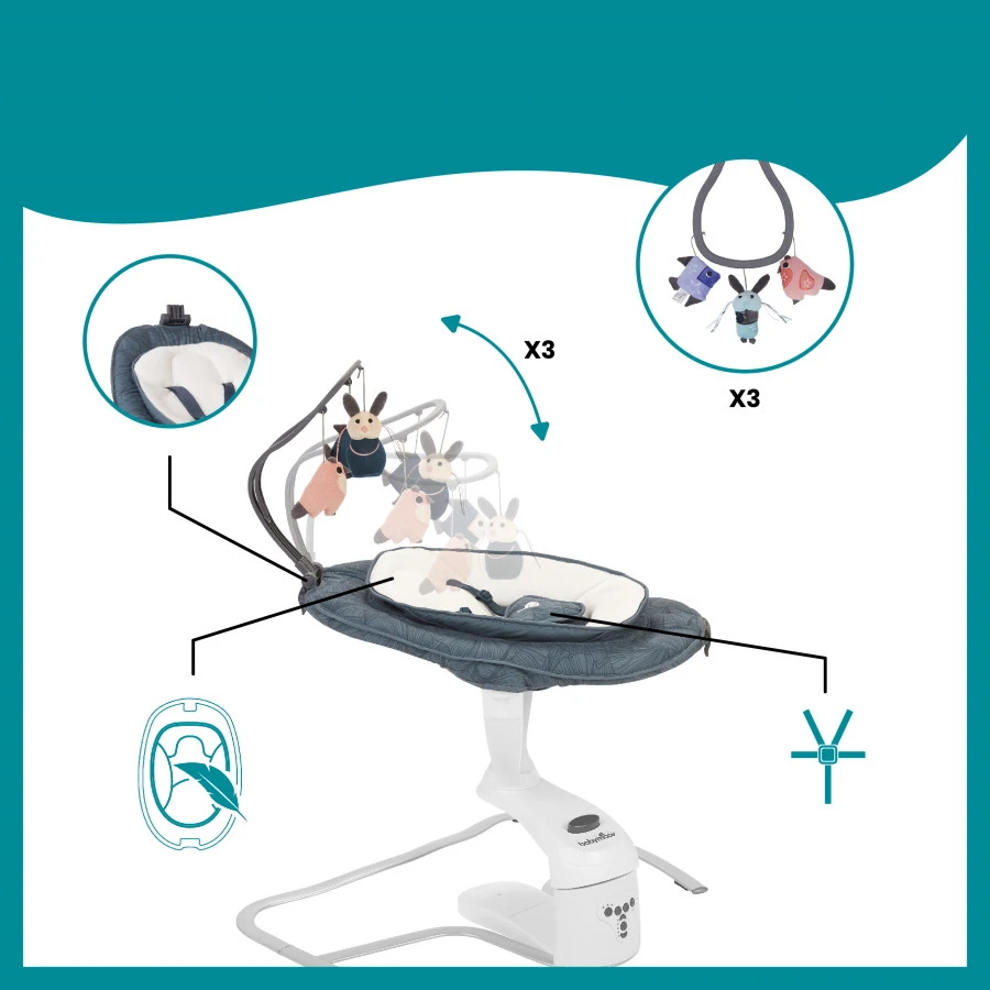 Babymoov Swoon Motion Blue Petal Babyschommel A055019 Babymoov Swoon Motion Blue Petal Babyschommel A055019 -babybenodigdheden babymoov swoon motion blue petal babyschommel a055019 5