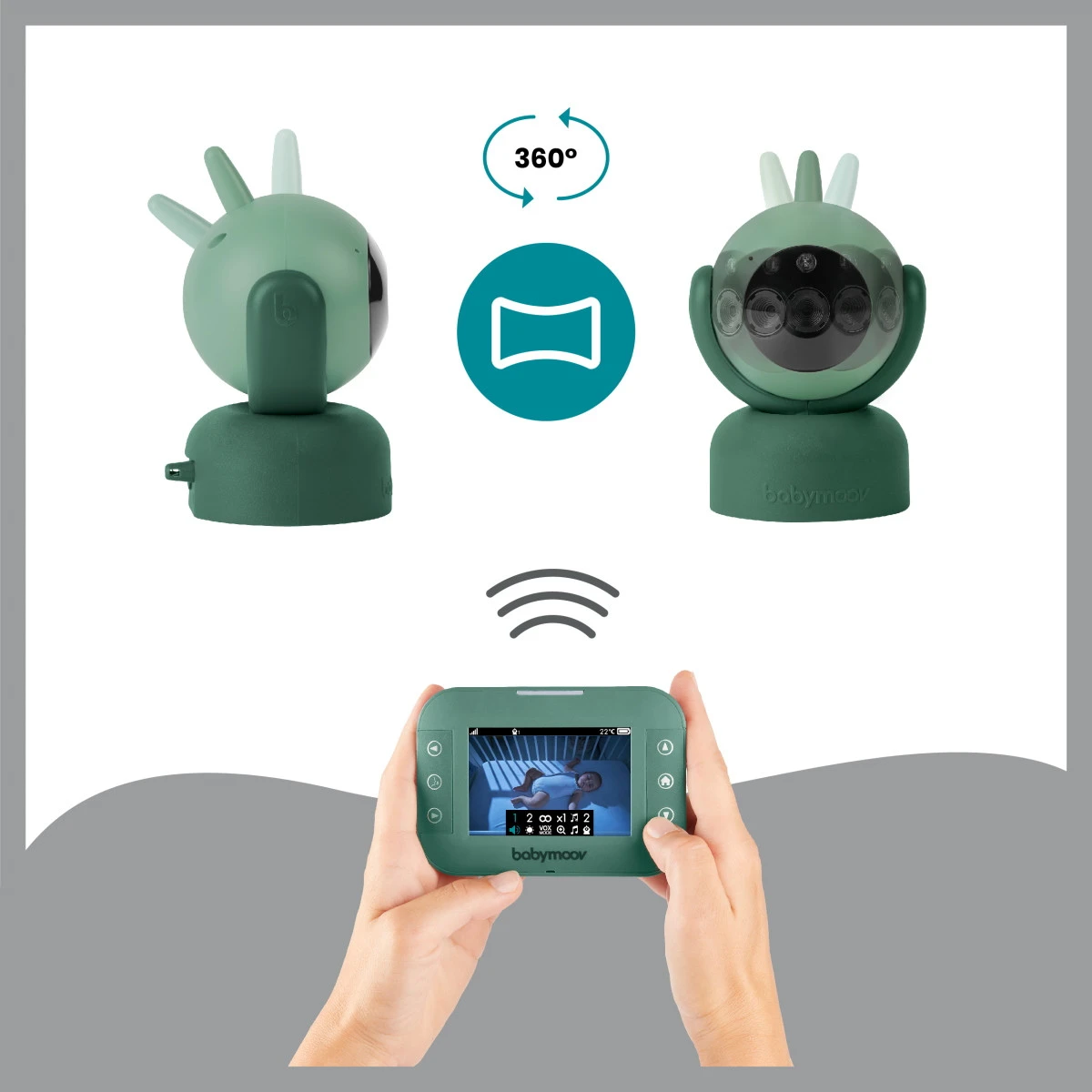 Babymoov Yoo Master 3,5 Inch 360° Beeldbabyfoon A014425 Babymoov Yoo Master 3,5 Inch 360° Beeldbabyfoon A014425 -babybenodigdheden babymoov yoo master 360 beeldbabyfoon a014425 3