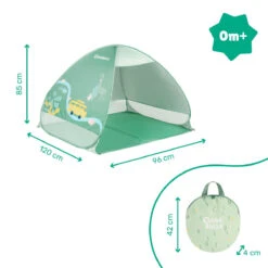 Badabulle Green Anti-UV Tent B038205 5 Badabulle Green Anti-UV Tent B038205 -babybenodigdheden badabulle green anti uv tent b038205 3