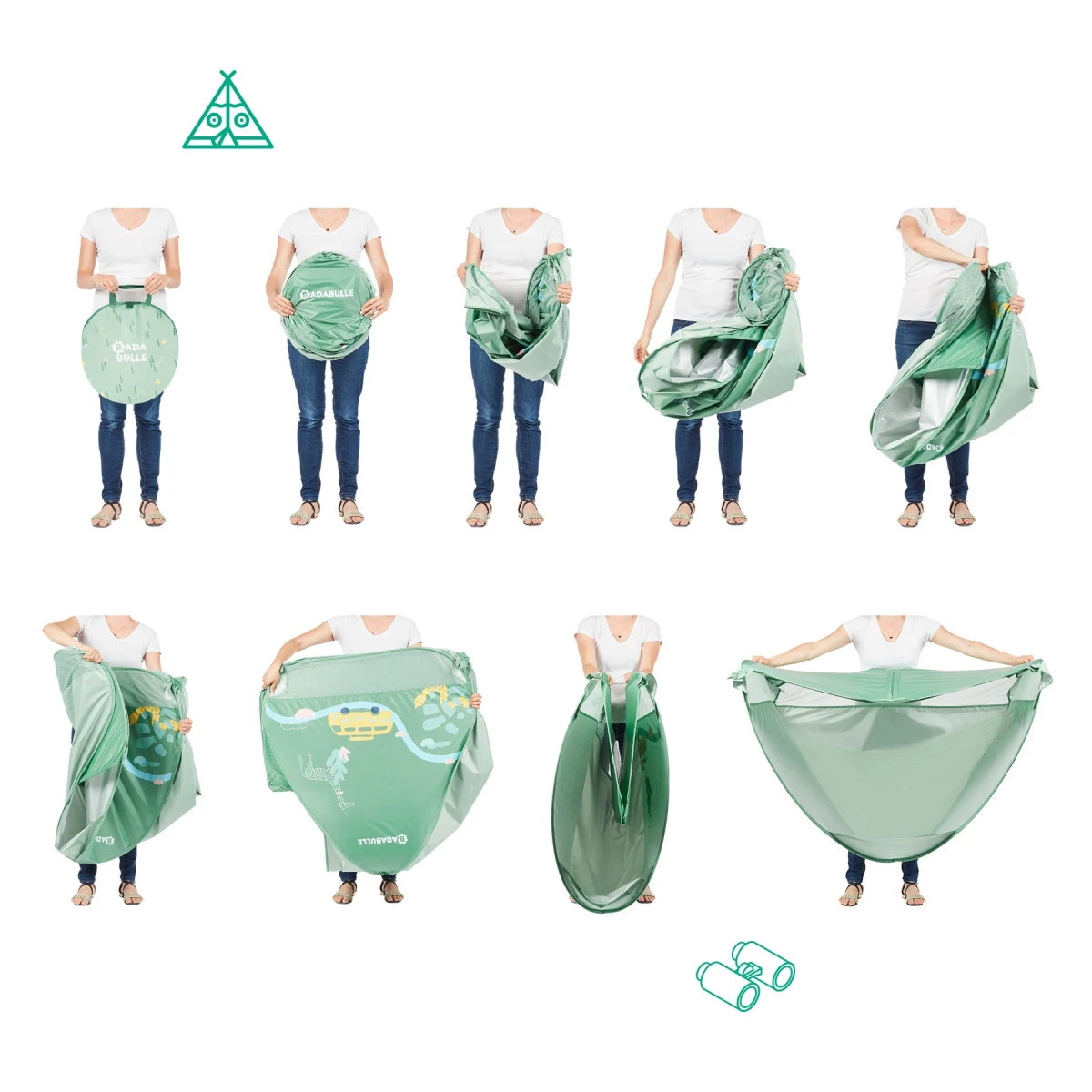 Badabulle Green Anti-UV Tent B038205 Badabulle Green Anti-UV Tent B038205 -babybenodigdheden badabulle green anti uv tent b038205 4