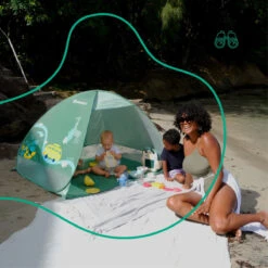 Badabulle Green Anti-UV Tent B038205 7 Badabulle Green Anti-UV Tent B038205 -babybenodigdheden badabulle green anti uv tent b038205 6