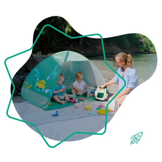 Badabulle Green Anti-UV Tent B038205 Badabulle Green Anti-UV Tent B038205 -babybenodigdheden badabulle green anti uv tent b038205 7