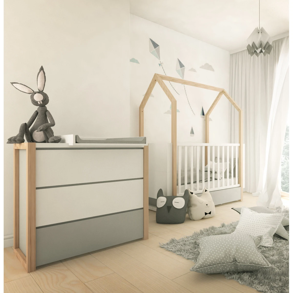 Bellamy Pinette Babykamer: Ledikant/Juniorbed en Commode Bellamy Pinette Babykamer: Ledikant/Juniorbed En Commode -babybenodigdheden bellamy babykamer pinette 2 delige