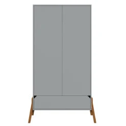 Bellamy Lotta Grey Babykamer: Ledikant/Juniorbed, Commode Met 6 Lades En 2-Deurskast -babybenodigdheden bellamy lotta grey 2 deurskast loszsz2d 1 2