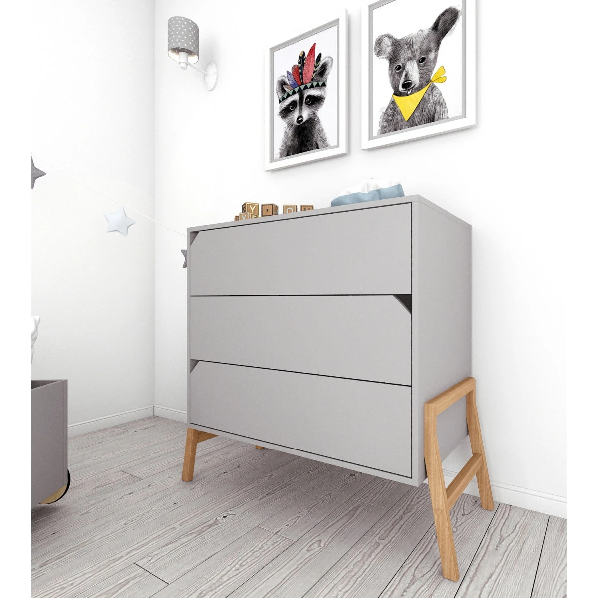 Bellamy Lotta Grey Babykamer: Ledikant/Juniorbed, Commode en 2-Deurskast Bellamy Lotta Grey Babykamer: Ledikant/Juniorbed, Commode En 2-Deurskast -babybenodigdheden bellamy lotta grey commode loszkomo 5 2