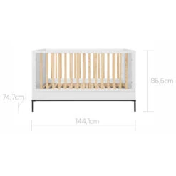 Bellamy Lumi White 70 X 140 Cm Ledikant/Juniorbed LUBILO70 -babybenodigdheden bellamy lumi white 70 x 140 cm ledikant juniorbed lubilo70 7