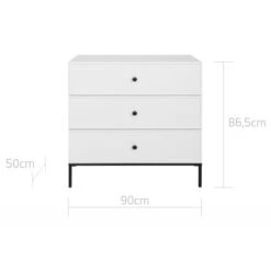 Bellamy Lumi White Babykamer: Ledikant/Juniorbed, Commode En 2-Deurskast 15 Bellamy Lumi White Babykamer: Ledikant/Juniorbed, Commode En 2-Deurskast -babybenodigdheden bellamy lumi white commode lubikomo 3 2
