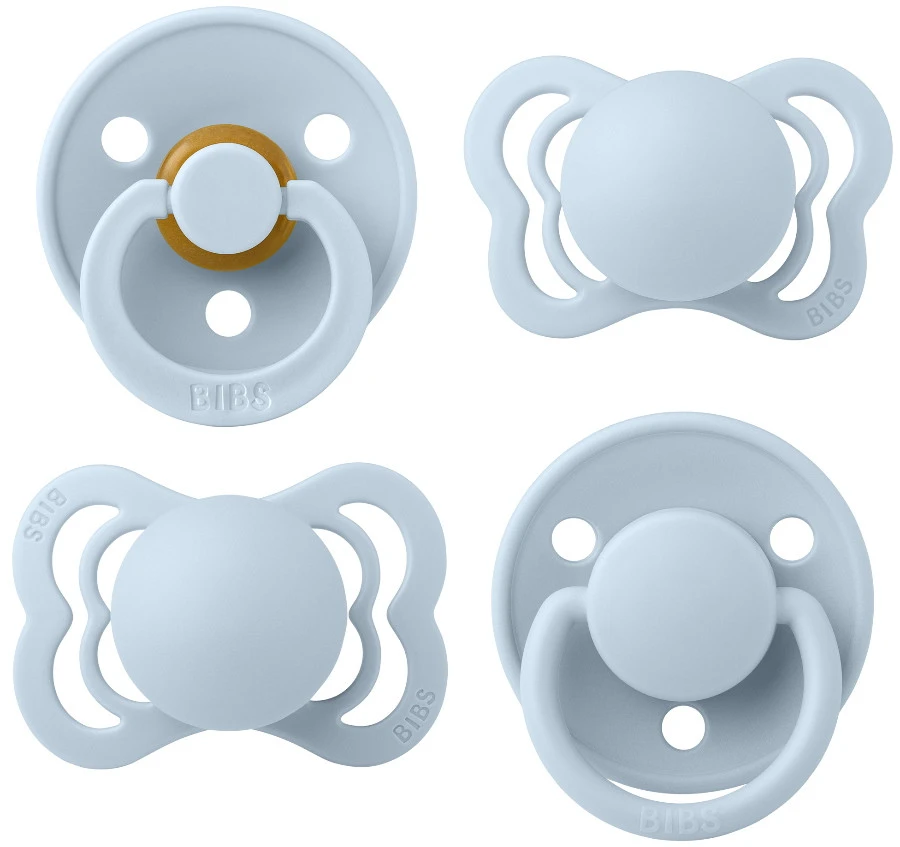 Bibs Try-it Baby Blue 0-6 Mnd 4 Stuks Fopspenen 91342 -babybenodigdheden bibs try it baby blue size 1 4 stuks fopspenen 91342