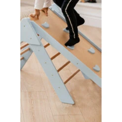 Luna Toys Blauw Houten Klimrek Met Glijbaan LU-36967 -babybenodigdheden blue 6