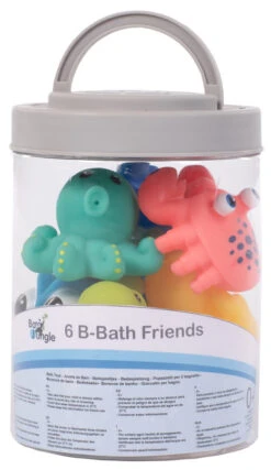 Bo Jungle B-Bath Friends 6 Stuks Badspeelgoed B900210 -babybenodigdheden bo jungle b bath friends 6 stuks badspeelgoed b900210 1