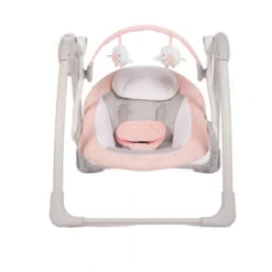 Bo Jungle B-Portable Swing Dolphy Roze/Grijs Babyschommel B700640 -babybenodigdheden bo jungle b dolphy roze grijs babyswing b700640 .2