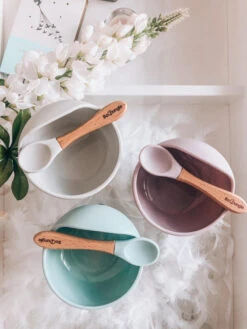 Bo Jungle B-Suction Bowl Blauw Kommetje Met Lepel B500610 -babybenodigdheden bo jungle b suction bowl 13 1