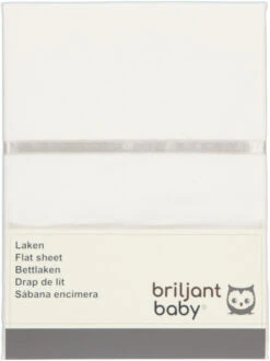 Briljant Bias Tape Wit 100 X 150 Cm Ledikantlaken -babybenodigdheden briljant bias tape wit 75x100 cm wieglaken 2 1