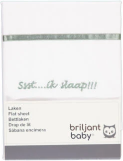 Briljant Ssst....ik Slaap!!! Stone Green 100x150 Cm Ledikantlaken 60R 3 Briljant Ssst....ik Slaap!!! Stone Green 100x150 Cm Ledikantlaken 60R -babybenodigdheden briljant ssst stone green 100x150 cm ledikantlaken 60r