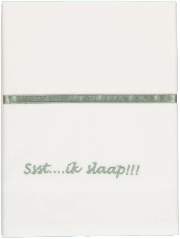 Briljant Ssst....ik slaap!!! Stone Green 100x150 cm Ledikantlaken 60R Briljant Ssst....ik Slaap!!! Stone Green 100x150 Cm Ledikantlaken 60R -babybenodigdheden