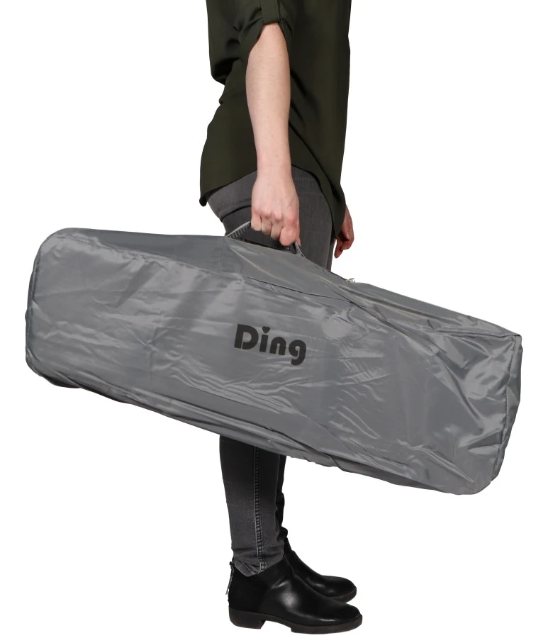 Ding Stripe Grey Melange Deluxe Campingbed DI-271804 Ding Stripe Grey Melange Deluxe Campingbed DI-271804 -babybenodigdheden campingbedtas greyk 1