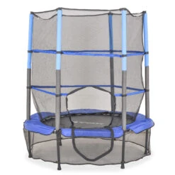 Cangaroo Hop Blauw 140 Cm Trampoline Met Net -babybenodigdheden cangaroo byox hop blauw 140 cm trampoline met net 3