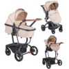 Cangaroo Ellada Beige 3-in-1 Combi Kinderwagen Incl. Autostoel -babybenodigdheden cangaroo ellada beige 3 in 1 kinderwagen incl. autostoel 01