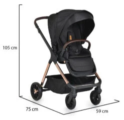 Cangaroo Empire Black 3-in-1 Kinderwagen Incl. Autostoel -babybenodigdheden cangaroo empire black 3 in 1 kinderwagen incl. autostoel 20