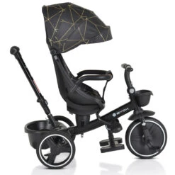Cangaroo Fusion Black Driewieler Met Duwstang 110337 -babybenodigdheden cangaroo fusion black driewieler met duwstang 110337 5