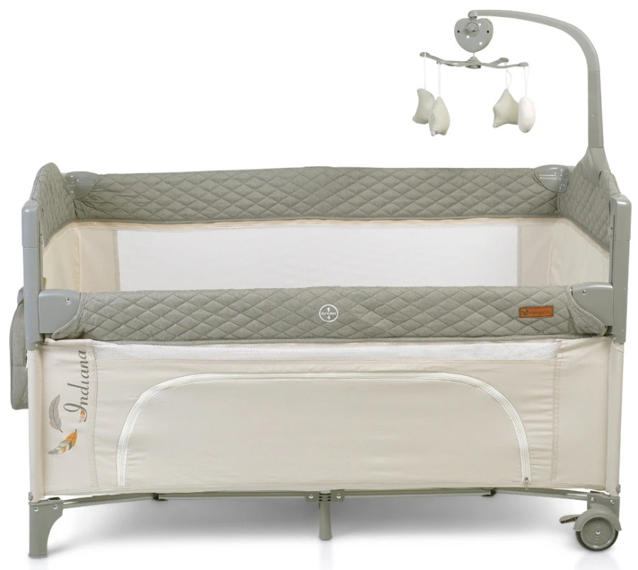 Cangaroo Indiana Grey Campingbed Cangaroo Indiana Grey Campingbed -babybenodigdheden cangaroo indiana grey campingbed 3