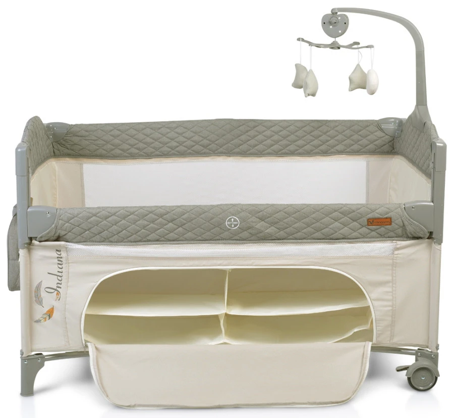 Cangaroo Indiana Grey Campingbed Cangaroo Indiana Grey Campingbed -babybenodigdheden cangaroo indiana grey campingbed 4