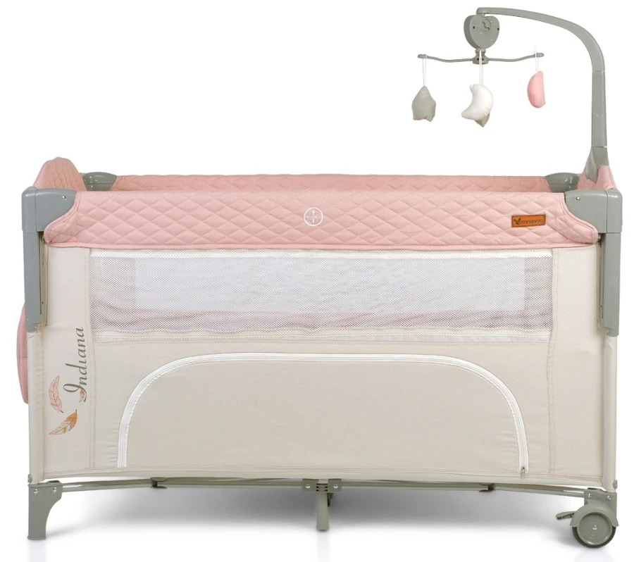Cangaroo Indiana Pink Campingbed Cangaroo Indiana Pink Campingbed -babybenodigdheden cangaroo indiana pink campingbed 2