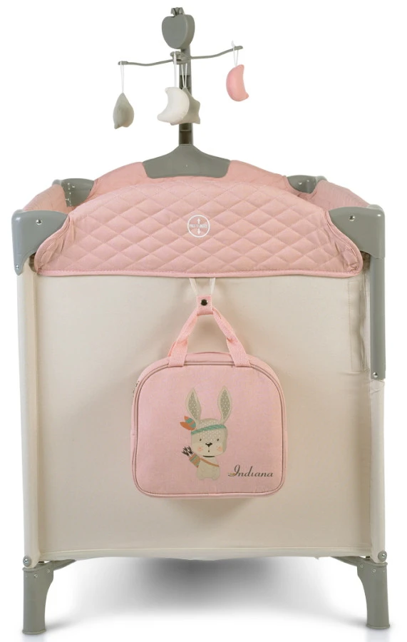 Cangaroo Indiana Pink Campingbed Cangaroo Indiana Pink Campingbed -babybenodigdheden cangaroo indiana pink campingbed 6