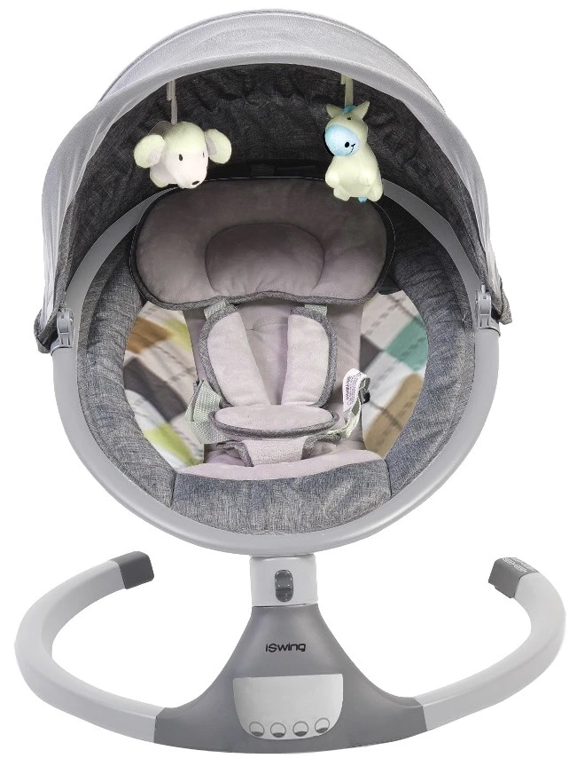 Cangaroo iSwing Light Grey Babyschommel 8116 Cangaroo ISwing Light Grey Babyschommel 8116 -babybenodigdheden cangaroo iswing light grey babyschommel 8116 300