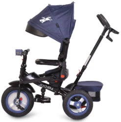 Cangaroo Jockey Trike Grey Stars Driewieler Met Duwstang En Zonnekap -babybenodigdheden cangaroo jockey trike driewieler met duwstang en zonnekap 33