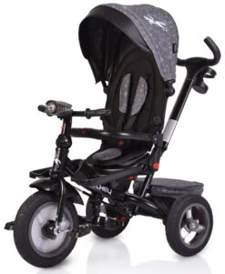 Cangaroo Jockey Trike Grey Stars Driewieler Met Duwstang En Zonnekap -babybenodigdheden cangaroo jockey trike grey stars driewieler met duwstang en zonnekap 21
