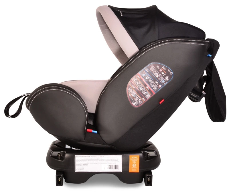 Cangaroo Pilot Light Grey Leather SPS Isofix 360° 0-36 Kg Autostoel Met Zonnekap -babybenodigdheden cangaroo pilot light grey leather sps isofix 360 0 36 kg autostoel met zonnekap 12