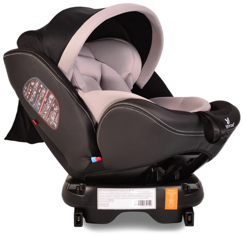 Cangaroo Pilot Light Grey Leather SPS Isofix 360° 0-36 Kg Autostoel Met Zonnekap -babybenodigdheden cangaroo pilot light grey leather sps isofix 360 0 36 kg autostoel met zonnekap 7