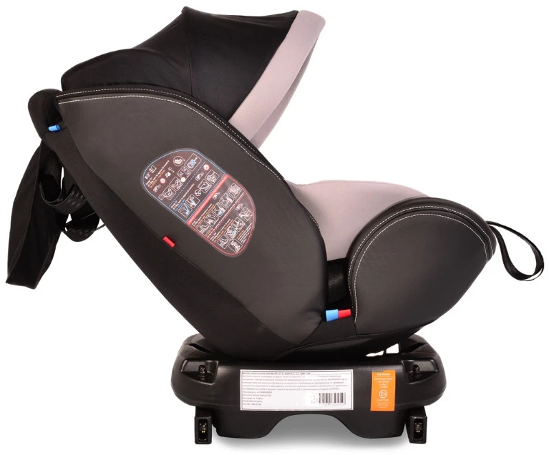 Cangaroo Pilot Light Grey Leather SPS Isofix 360° 0-36 Kg Autostoel Met Zonnekap -babybenodigdheden cangaroo pilot light grey leather sps isofix 360 0 36 kg autostoel met zonnekap 8