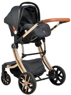 Cangaroo Polly Black 3-in-1 Combi Kinderwagen Incl. Autostoel -babybenodigdheden cangaroo polly black 3 in 1 combi kinderwagen incl. autostoel 4