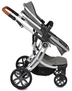 Cangaroo Polly Black 3-in-1 Combi Kinderwagen Incl. Autostoel -babybenodigdheden cangaroo polly grey 3 in 1 combi kinderwagen incl. autostoel 0 1