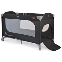 Cangaroo Skyglow 2 Black Campingbed Incl. Bodemverhoger -babybenodigdheden cangaroo skyglow 2 black campingbed 4