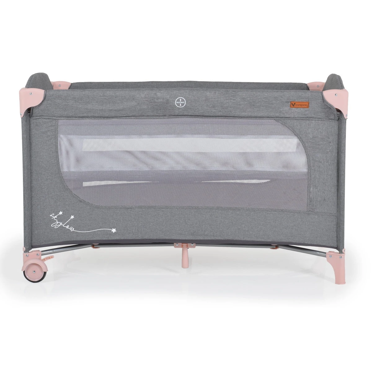 Cangaroo Skyglow 2 Pink Campingbed incl. Bodemverhoger Cangaroo Skyglow 2 Pink Campingbed Incl. Bodemverhoger -babybenodigdheden cangaroo skyglow 2 pink campingbed 2