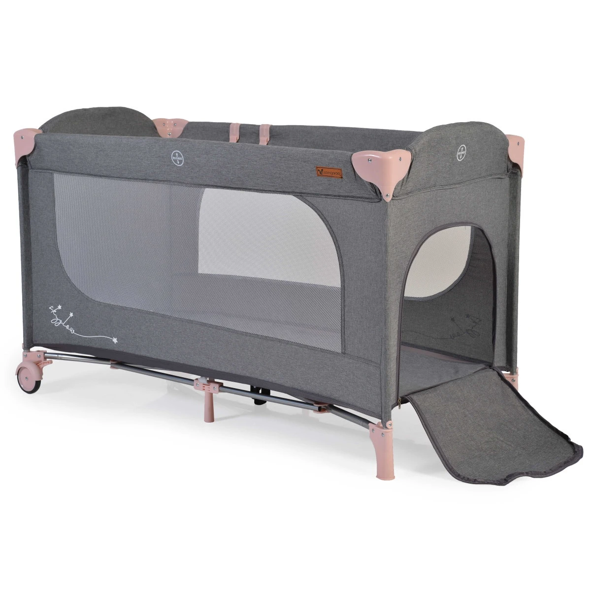 Cangaroo Skyglow 2 Pink Campingbed incl. Bodemverhoger Cangaroo Skyglow 2 Pink Campingbed Incl. Bodemverhoger -babybenodigdheden cangaroo skyglow 2 pink campingbed 4