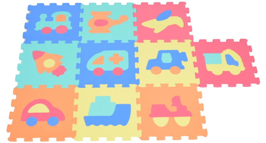 Cangaroo Voertuigen 10 Stuks Puzzelmat 1007B3 Cangaroo Voertuigen 10 Stuks Puzzelmat 1007B3 -babybenodigdheden cangaroo voertuigen 10 stuks puzzelmat