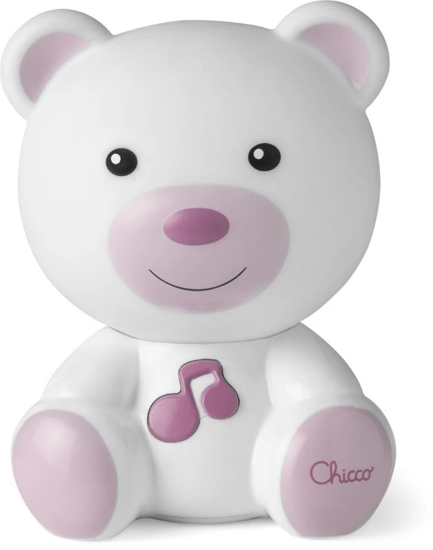 Chicco Dreamlight Bear Pink Nachtlampje met Muziek C09830.10 Chicco Dreamlight Bear Pink Nachtlampje Met Muziek C09830.10 -babybenodigdheden chicco dreamlight bear pink nachtlampje met muziek
