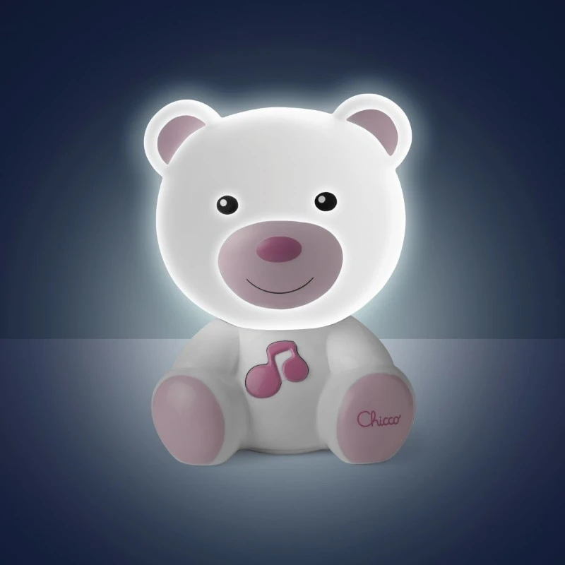 Chicco Dreamlight Bear Pink Nachtlampje met Muziek C09830.10 Chicco Dreamlight Bear Pink Nachtlampje Met Muziek C09830.10 -babybenodigdheden chicco dreamlight bear pink nachtlampje met muziek 2