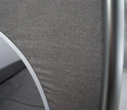 Ding Estilo Melee Grey Ledikant En Reisbedje -babybenodigdheden detail denim campingbed