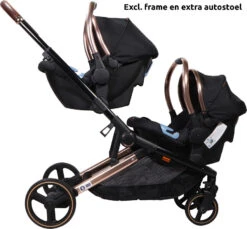 Ding Amigo Black/Rose 0-13kg Autostoel DI-191709 -babybenodigdheden ding amigo black rose 0 13kg autostoel di 191709
