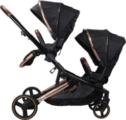 Ding Amigo Black/Rose Tweeling Kinderwagen Incl. 2 Autostoelen DI-191711 4 Ding Amigo Black/Rose Tweeling Kinderwagen Incl. 2 Autostoelen DI-191711 -babybenodigdheden ding amigo black rose tweeling kinderwagen incl. 2 autostoelen di 191711 3