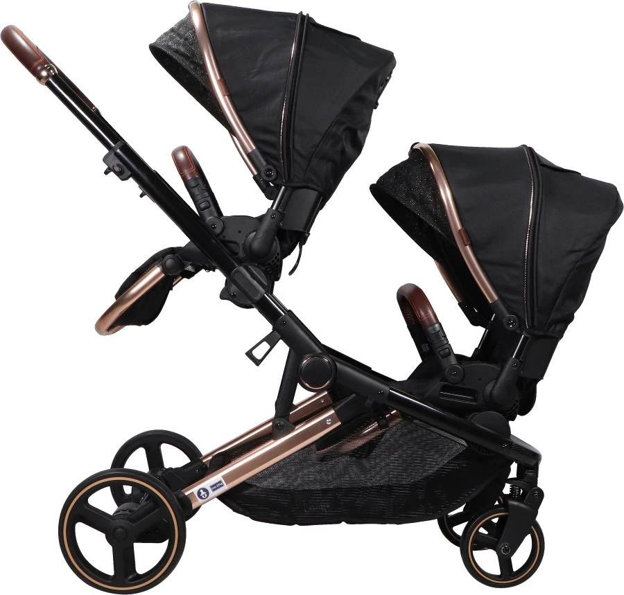 Ding Amigo Black/Rose Tweeling Kinderwagen incl. 2 Autostoelen DI-191711 Ding Amigo Black/Rose Tweeling Kinderwagen Incl. 2 Autostoelen DI-191711 -babybenodigdheden ding amigo black rose tweeling kinderwagen incl. 2 autostoelen di 191711 3