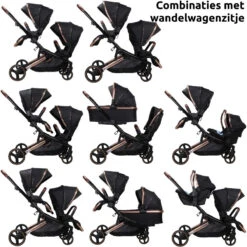Ding Amigo Black/Rose Tweeling Kinderwagen Incl. 2 Autostoelen DI-191711 9 Ding Amigo Black/Rose Tweeling Kinderwagen Incl. 2 Autostoelen DI-191711 -babybenodigdheden ding amigo black rose tweeling kinderwagen incl. 2 autostoelen di 191711 7