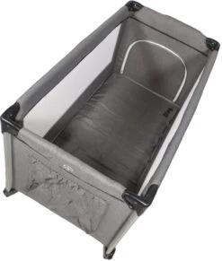 Ding Stripe Grey Melange Deluxe Campingbed DI-271804 7 Ding Stripe Grey Melange Deluxe Campingbed DI-271804 -babybenodigdheden ding campingbed deluxe grey bovenkantk